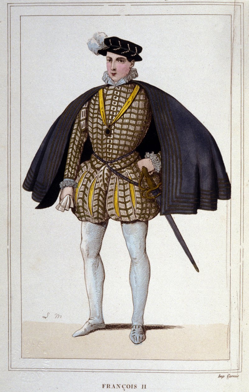 François II'nin portresi (1544 - 1560), Fransa Kralı 1830'dan kalma gravür by Unknown artist