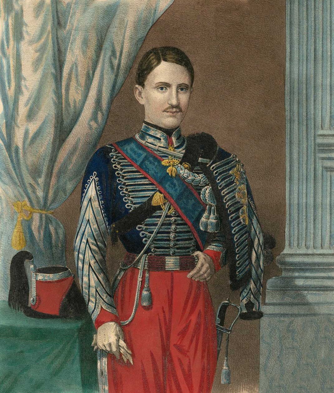 Altın Post Nişanı Kolyeli İki Sicilya Kralı II. François