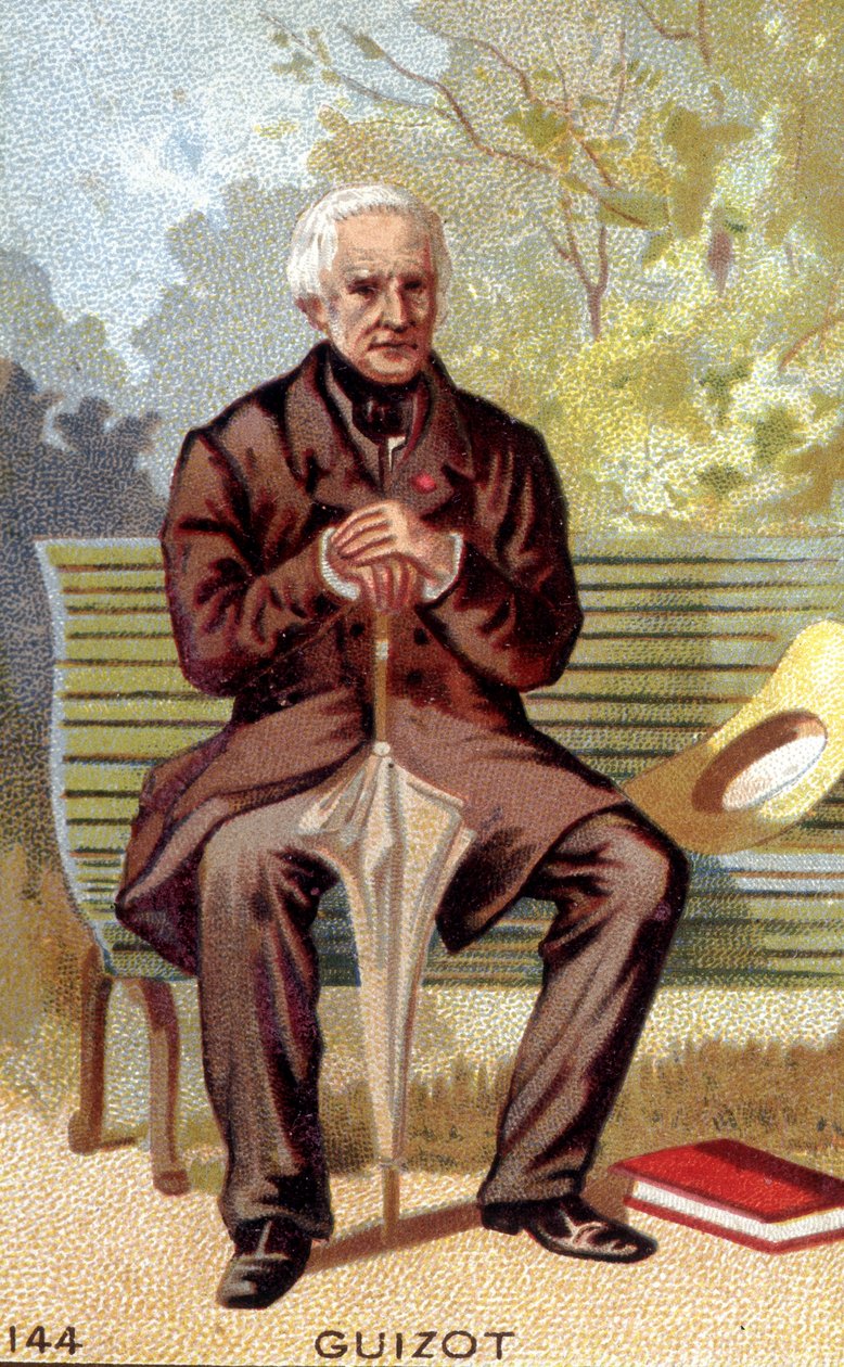 François Guizot (1787 - 1874), Fransız politikacı ve tarihçi portresi. by Unknown artist