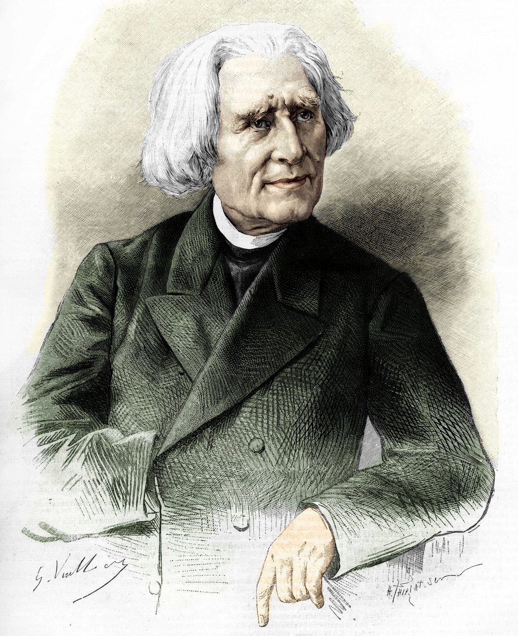 Franz Liszt (1811-1886) Macar besteci ve piyanist portresi. by Unknown artist