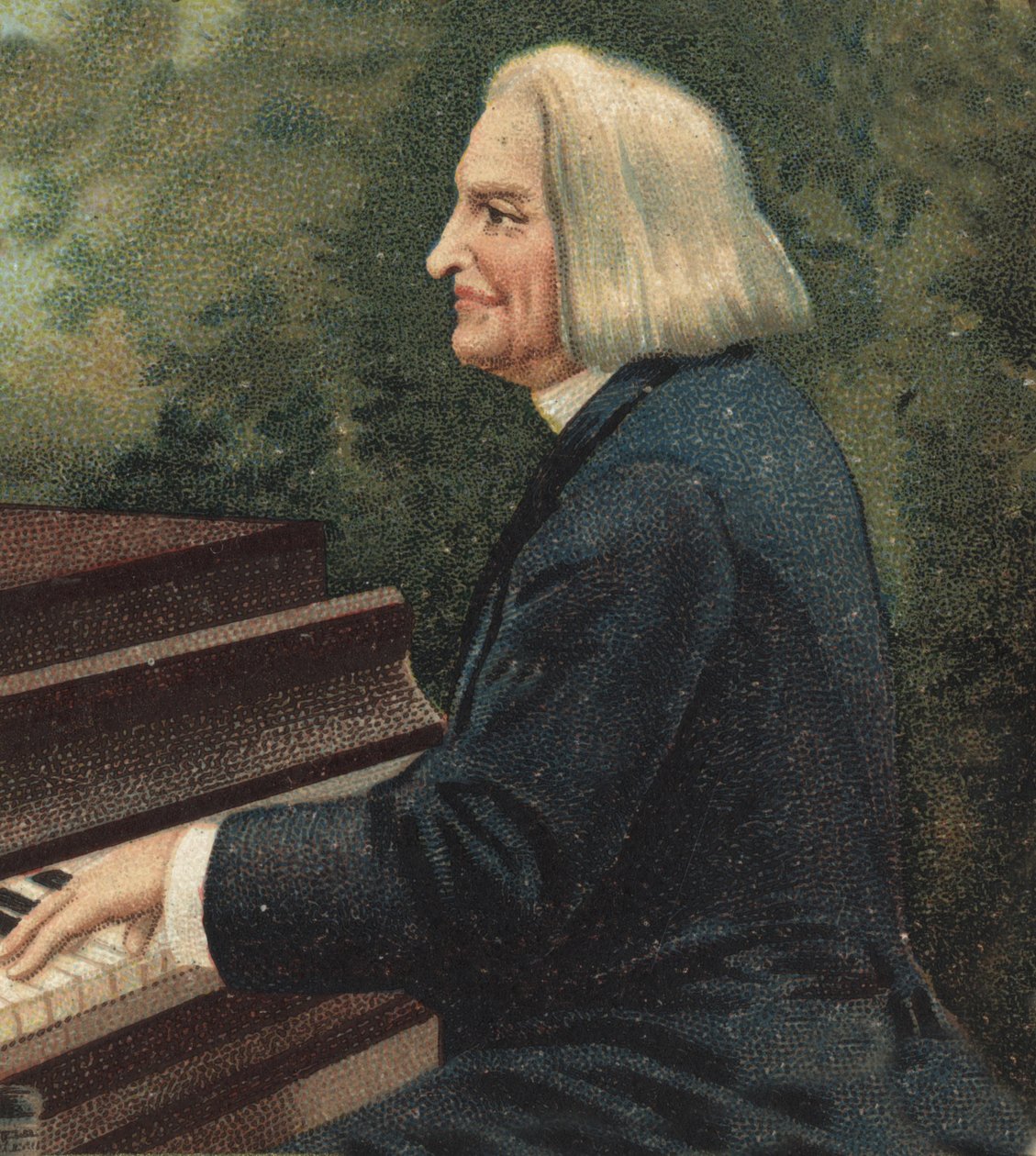 Franz Liszt (1811-1886), Macar piyano bestecisi ve piyanist portresi. by Unknown artist