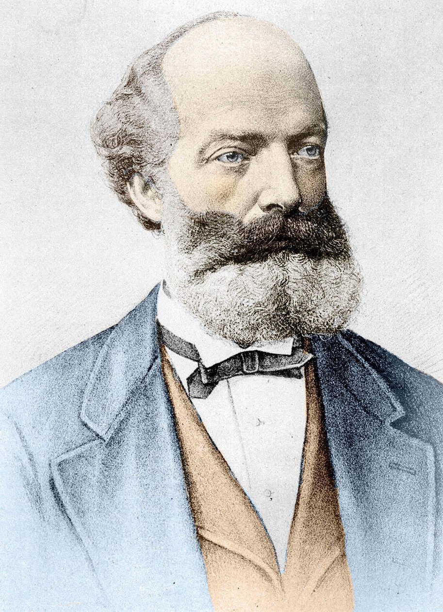 Friedrich August Kekulé von Stradonitz Alman kimyager (Darmstadt) portresi by Unknown artist