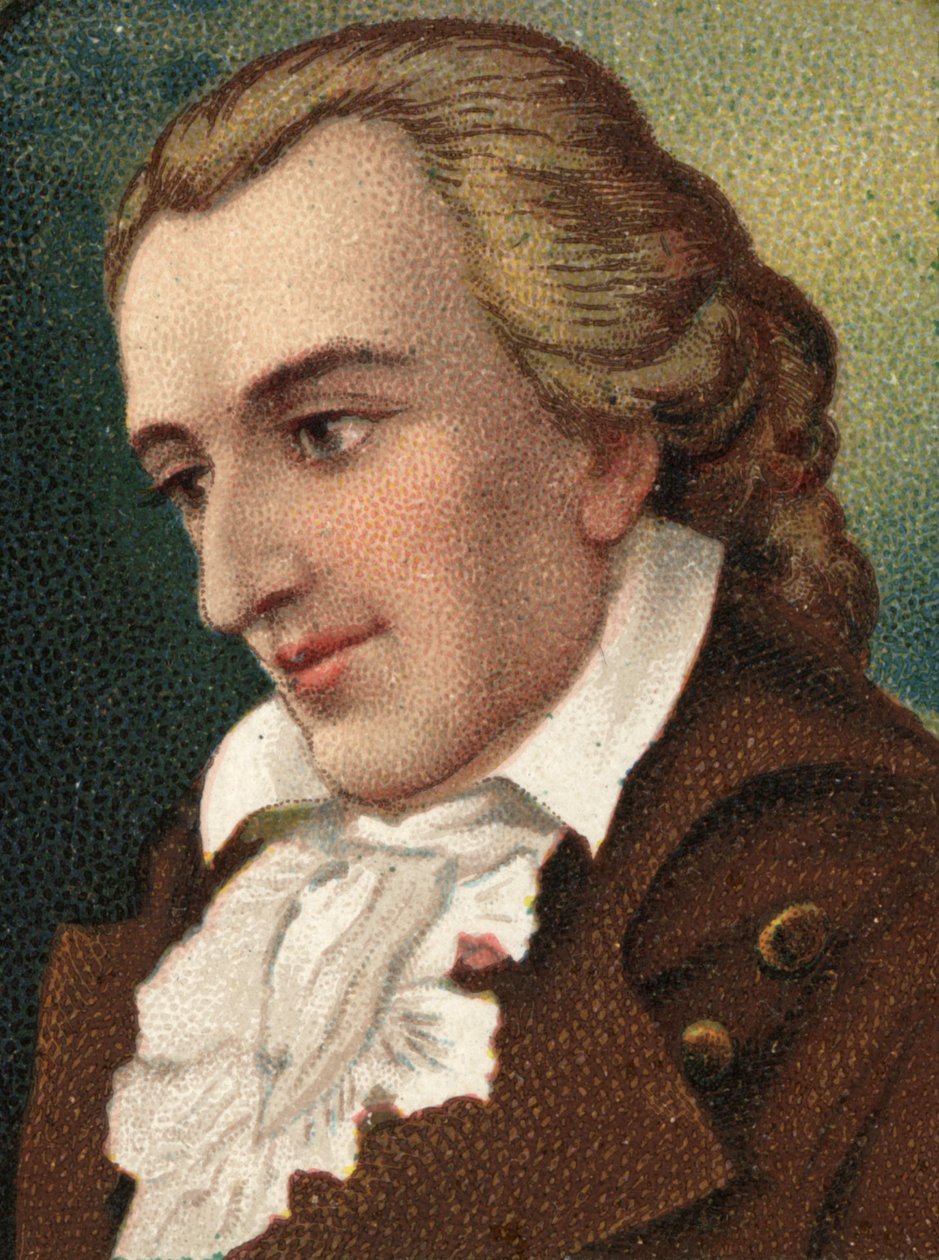 Friedrich Schiller (1759-1805), Alman şair ve yazar portresi. by Unknown artist