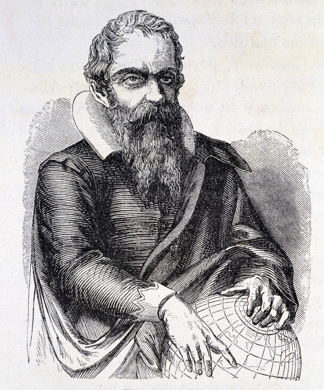 Galileo Galilei dit Galileo portresi (1564 - 1642), 19. yüzyıl gravürü. by Unknown artist