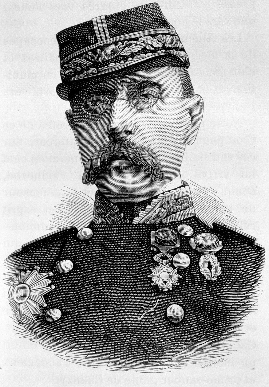 General Louis Faidherbe, Fransız sömürgeci (1818 - 1889) portresi. 19. yüzyıl gravürü. by Unknown artist