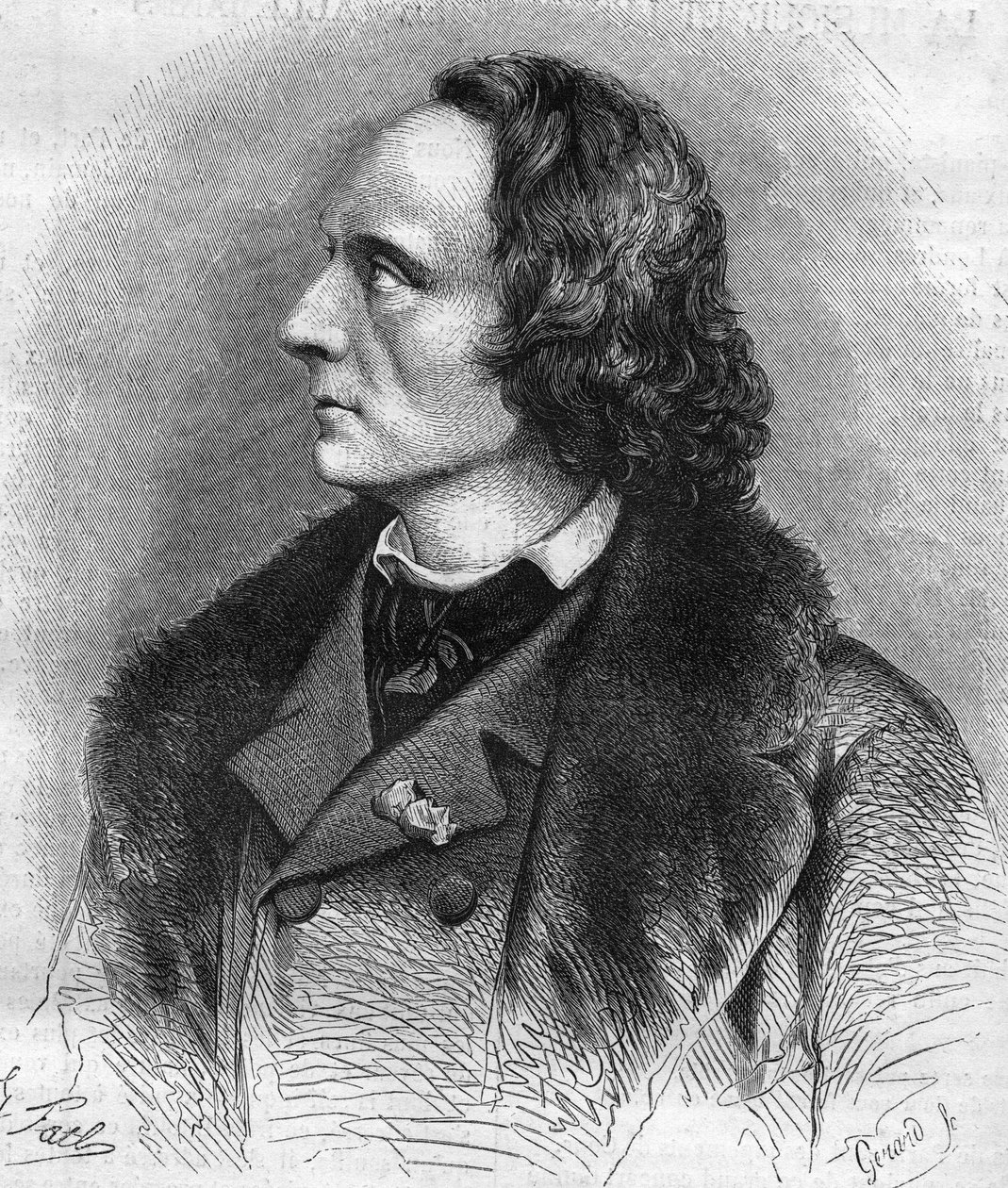 Henri Litolff (1818-1891), Fransız piyanist ve besteci portresi. by Unknown artist