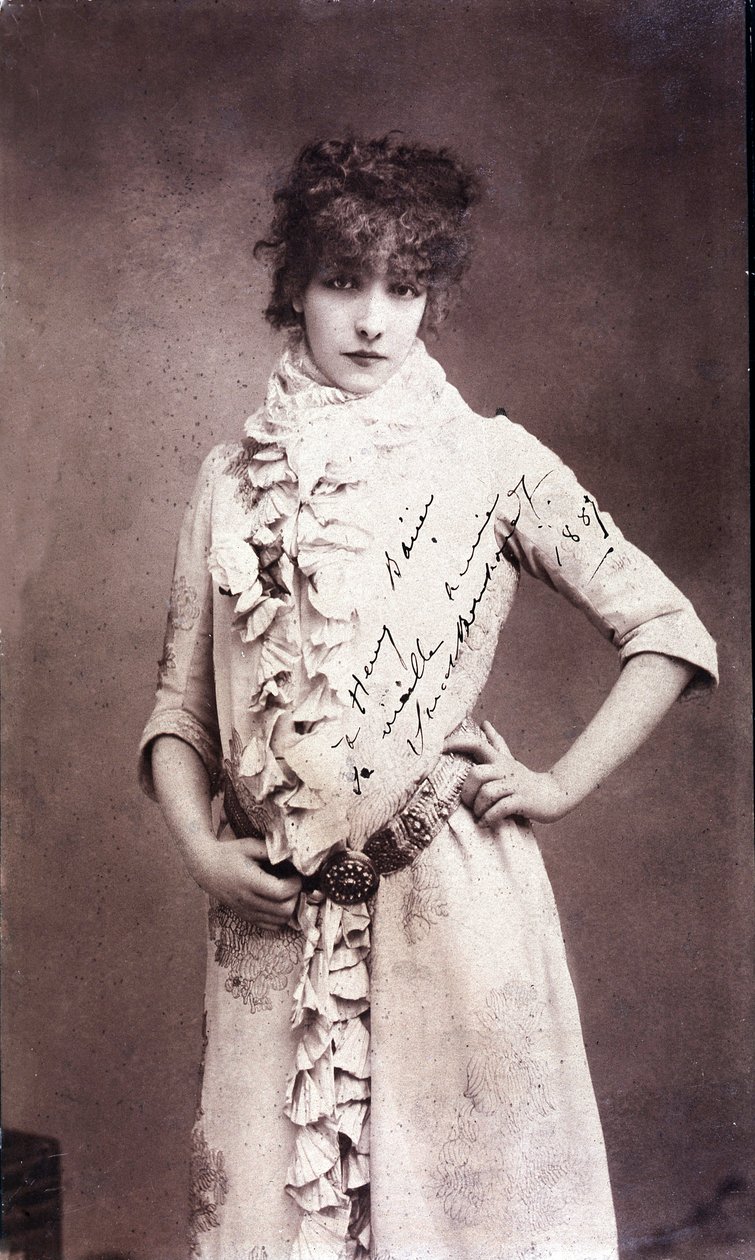 Henriette Rosine Bernard dit Sarah Bernhardt (1844-1923), imzalı fotoğraf by Unknown artist
