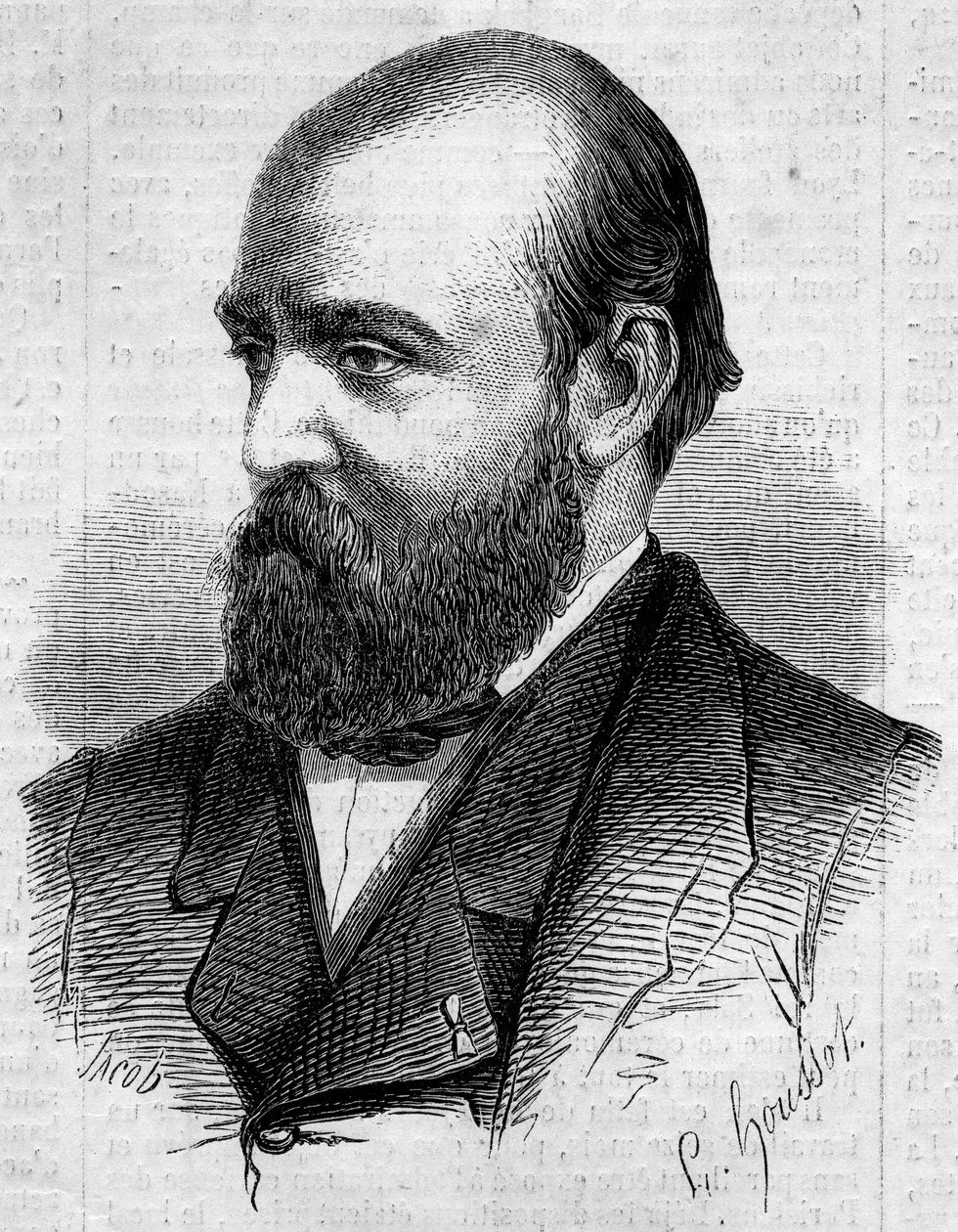 Henry Murger (1822-1861), Fransız yazar. Gravür, 2 Şubat 1861 tarihli “” Le Monde Illustré”” n¡199. by Unknown artist
