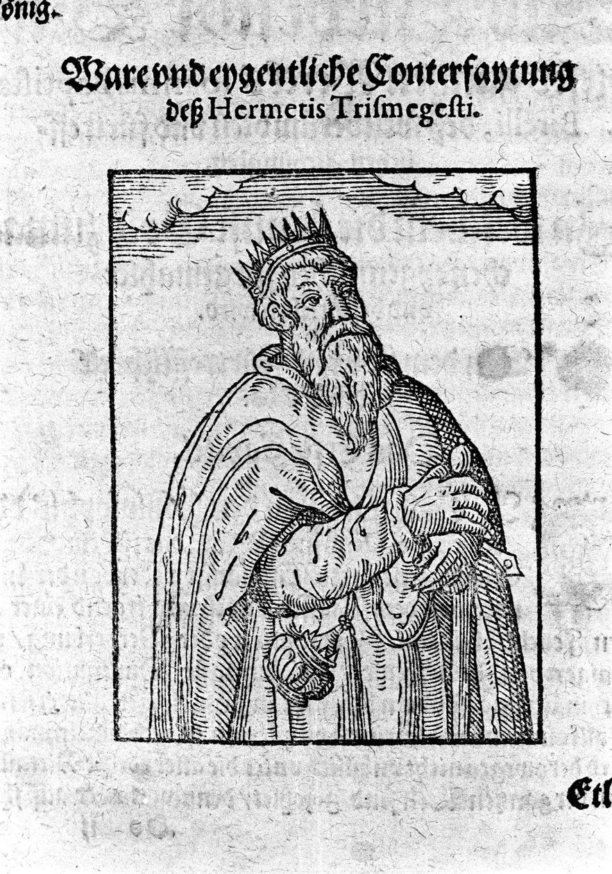 Hermes Trimegiste (Trismegistus), astrolog portresi. Giovanni Battista Birelli