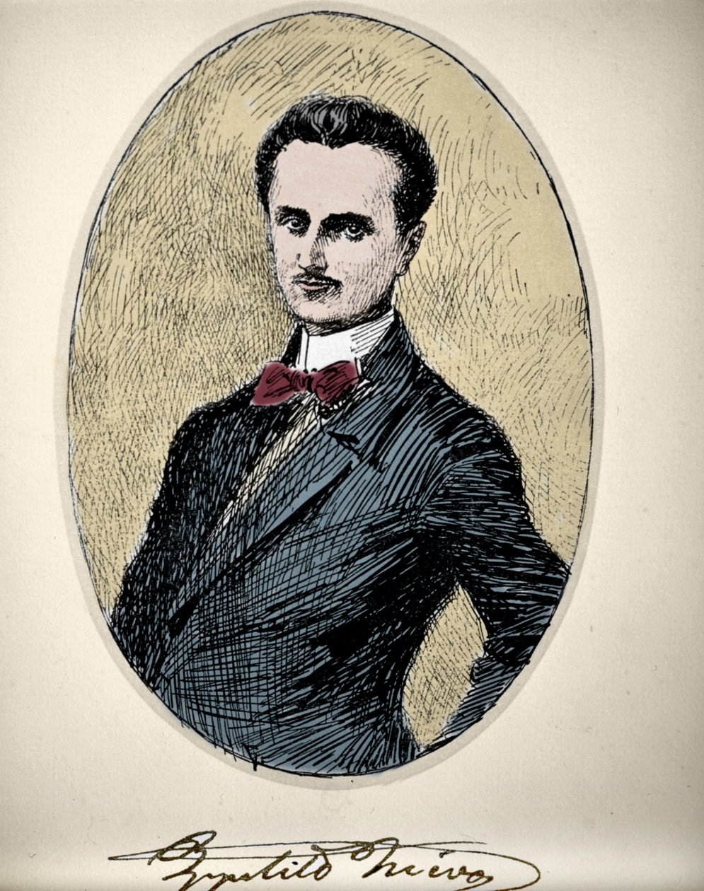Ippolito NIEVO (1831-61) İtalyan yazar ve vatansever portresi. by Unknown artist
