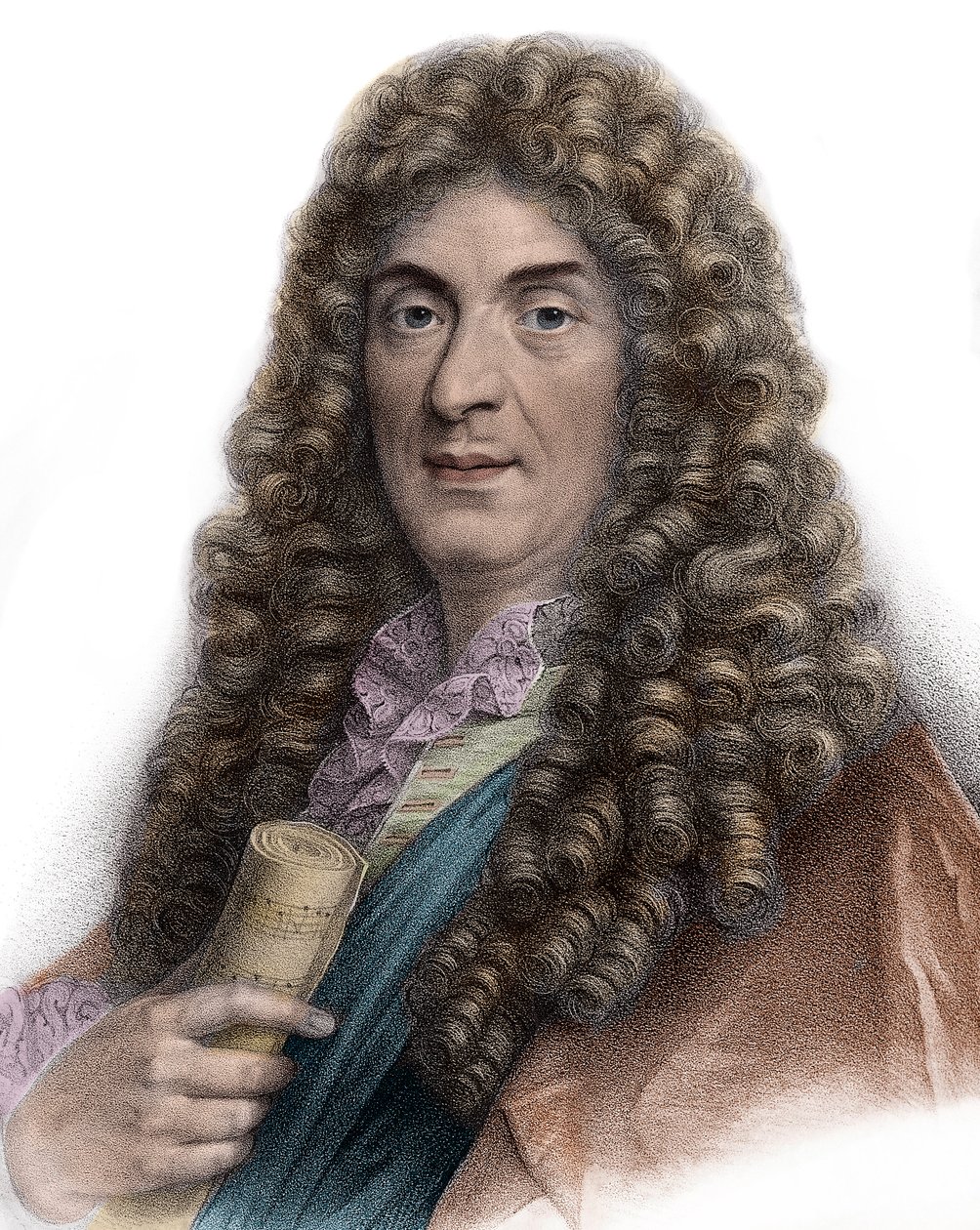 19. yüzyıl gravür Jean-Baptiste Lully portresi - Jean Baptiste Portresi (Lully (Giovanni Battista Lulli) (1632-1687) by Unknown artist