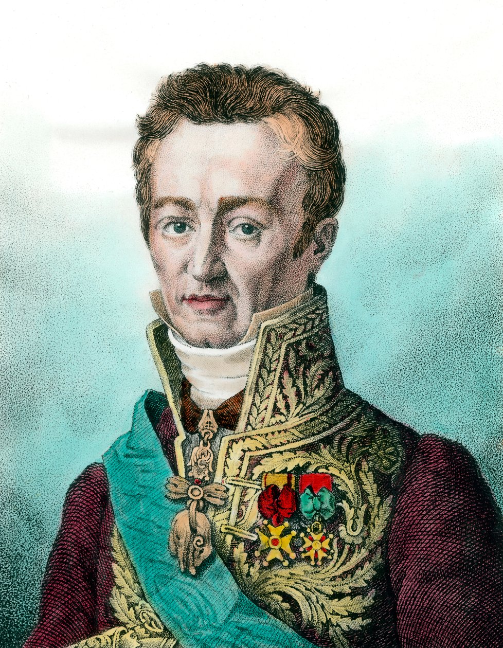 Jean Baptiste (Jean-Baptiste) portresi, Comte de Villele (1773-1854) Fransız politikacı 19. yüzyıl gravürü Özel koleksiyon by Unknown artist