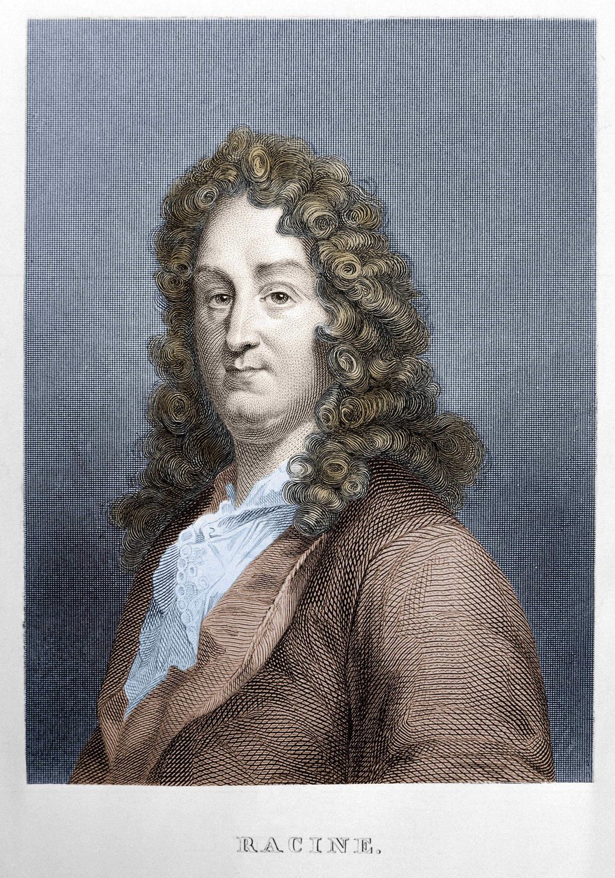 Jean Racine (1639 - 1699), Fransız oyun yazarı portresi. by Unknown artist