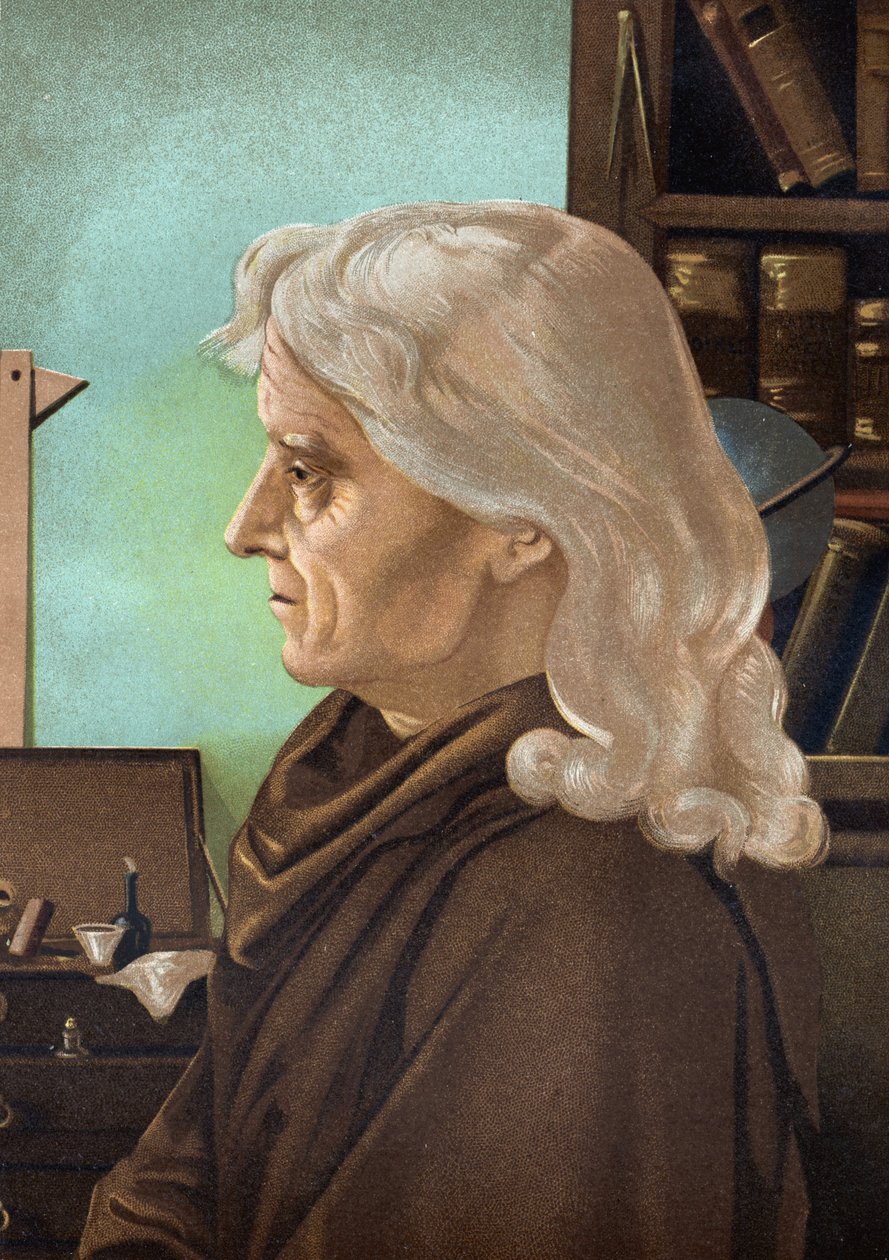 Joseph Jérôme Lefrançois de Lalande, Fransız astronom (1732-1807) portresi. Louis Figuier