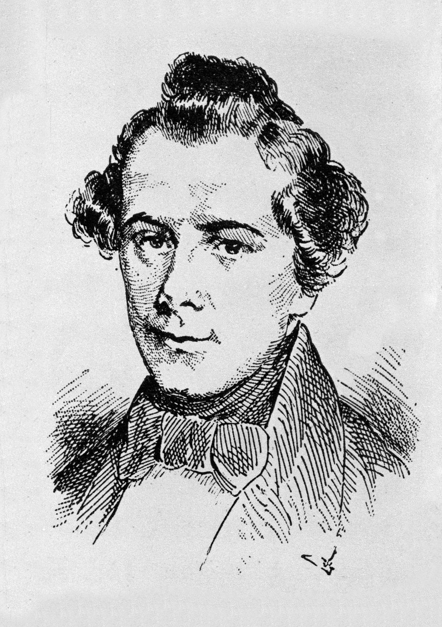 Joseph Lanner Avusturyalı besteci, kemancı ve orkestra şefinin portresi (1801-1843). by Unknown artist