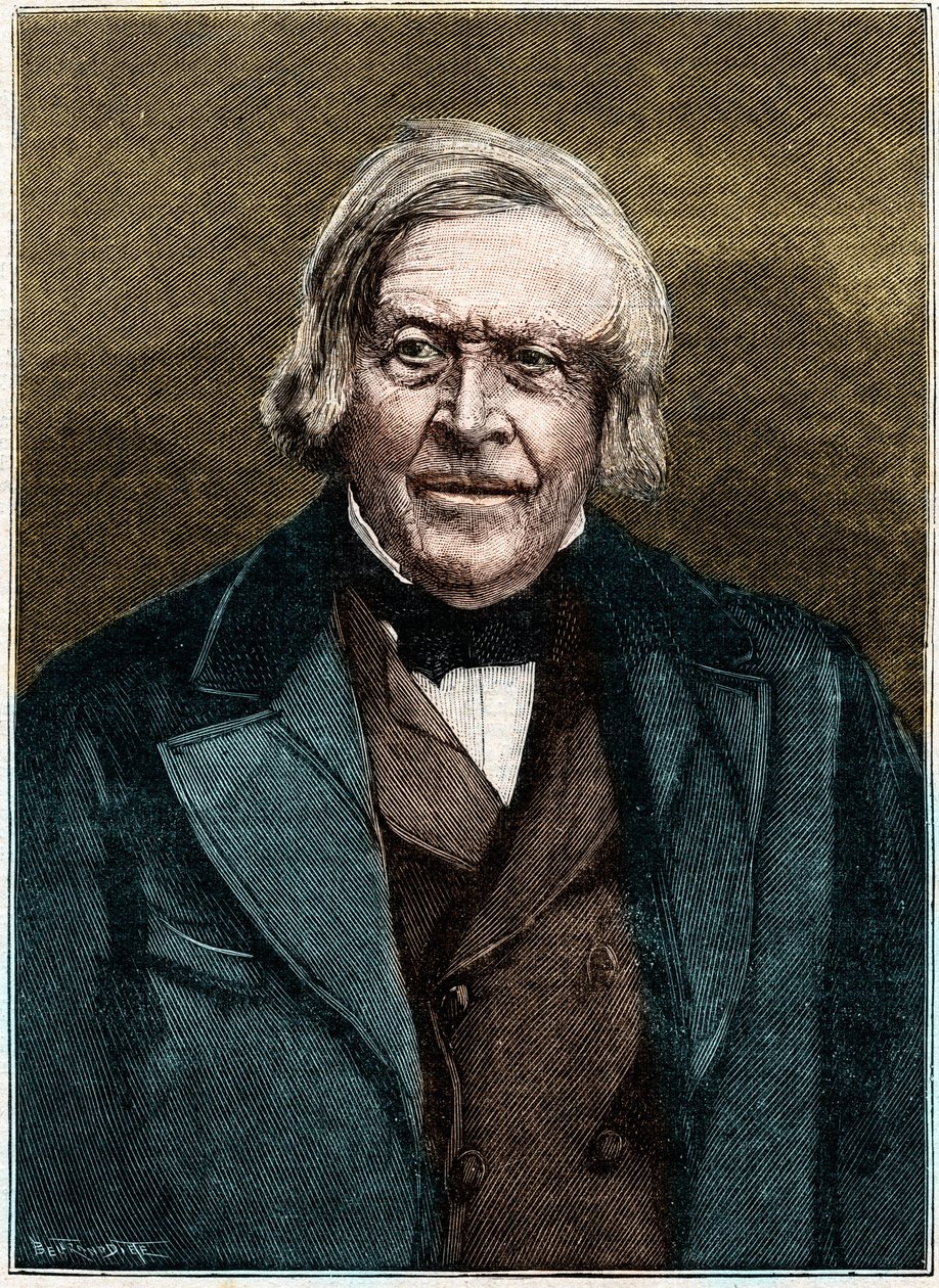 Jules Michelet, Fransız tarihçi ve yazar (1798 - 1874) portresi. by Unknown artist