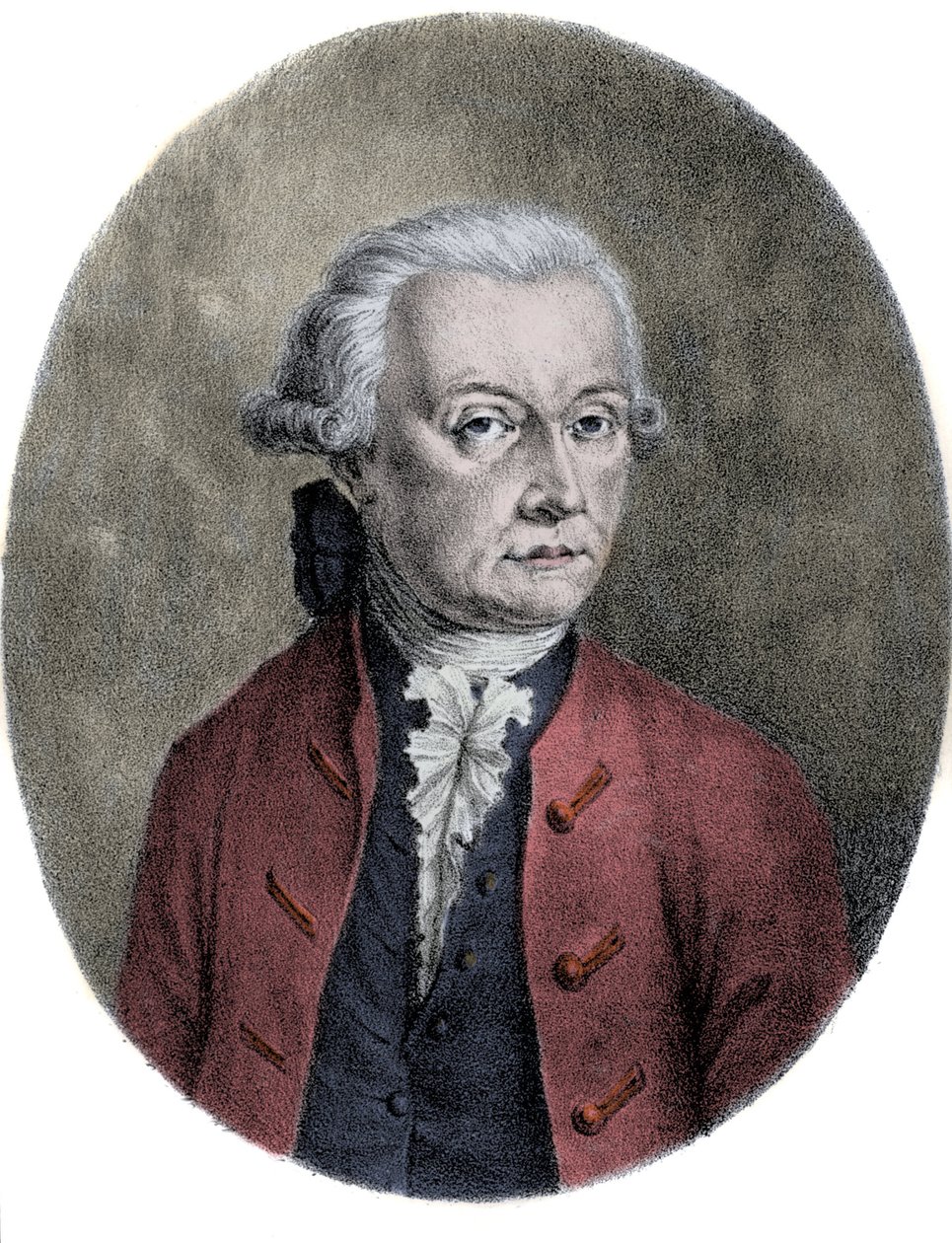 Wolfgang Amadeus Mozart'ın (1756-1791) babası Leopold Mozart'ın (1719-1787) portresi. by Unknown artist