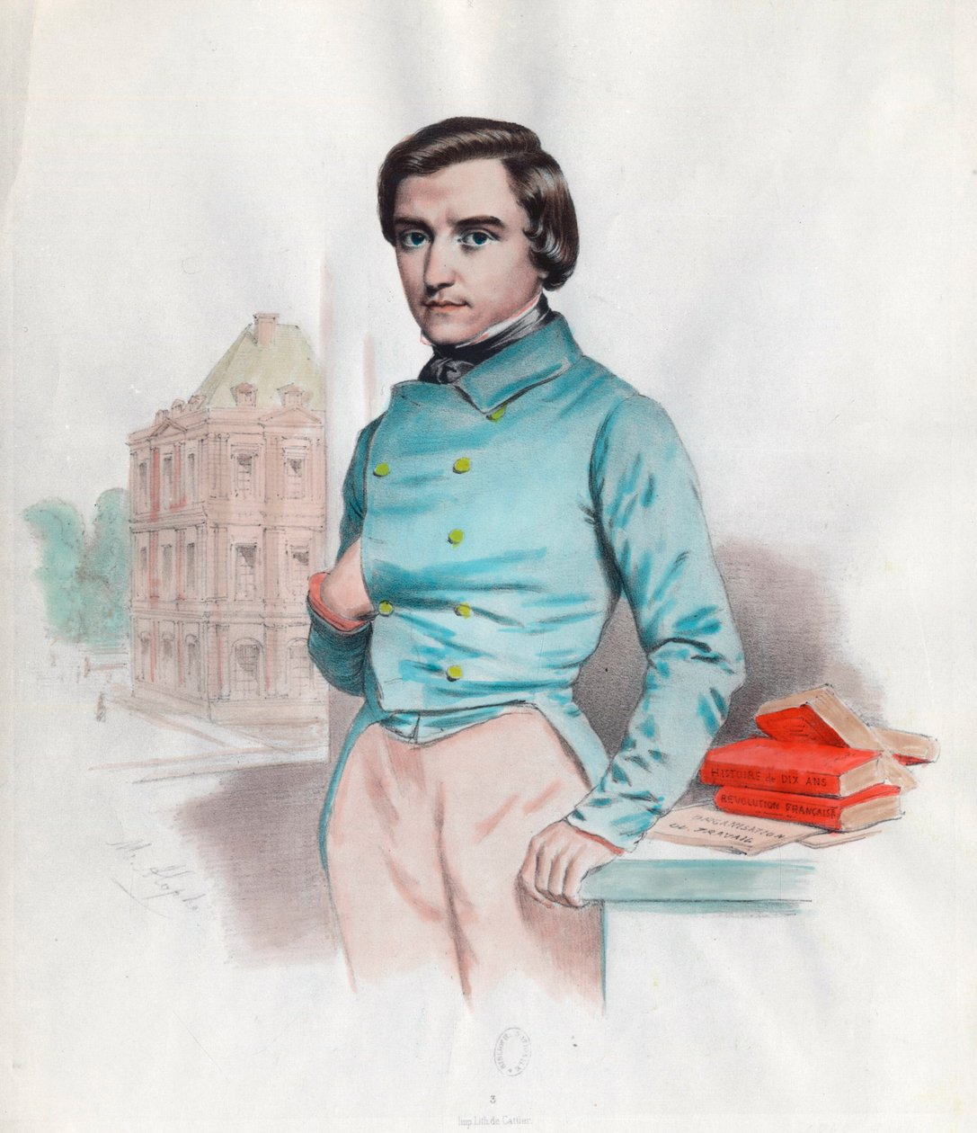 Louis Blanc (1811 - 1882), Fransız politikacı ve tarihçi portresi. 19. yüzyılın gravürü. Özel koleksiyon. by Unknown artist