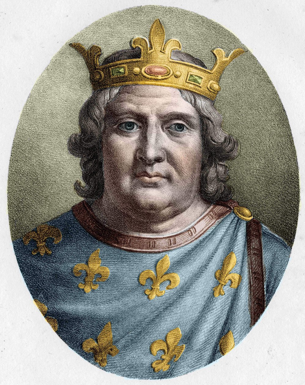 Louis VI Gros (1081 - 1137), Fransa Kralı portresi by Unknown artist