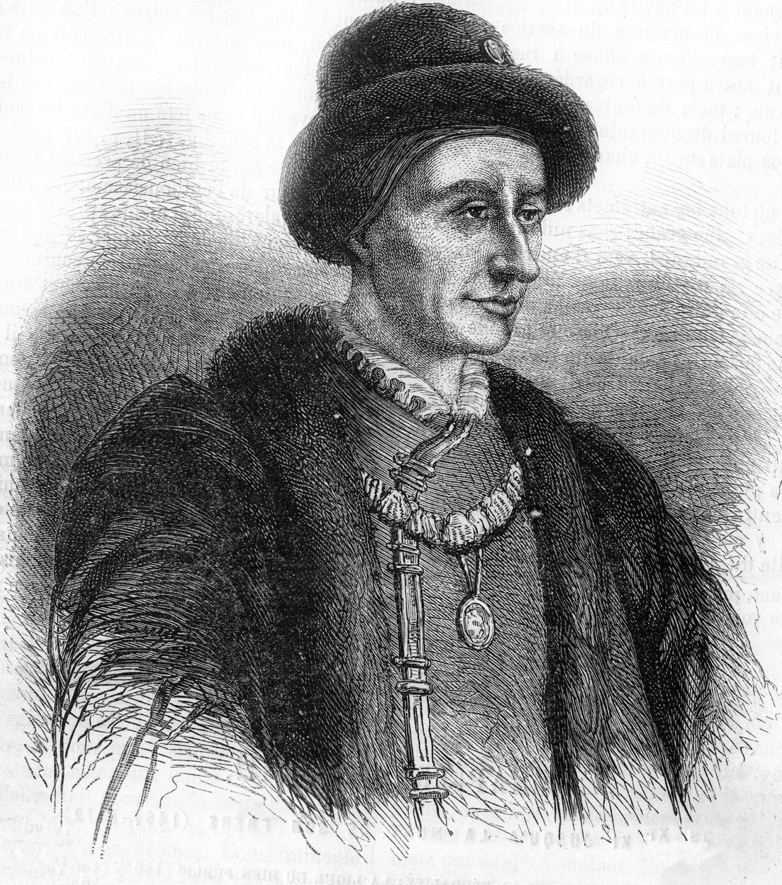 Fransa Kralı Louis XI (1423-1483) portresi. by Unknown artist