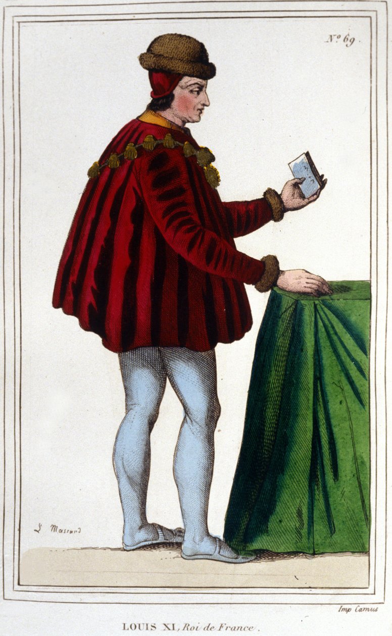 Fransa Kralı Louis XI (1423 - 1483) portresi. by Unknown artist