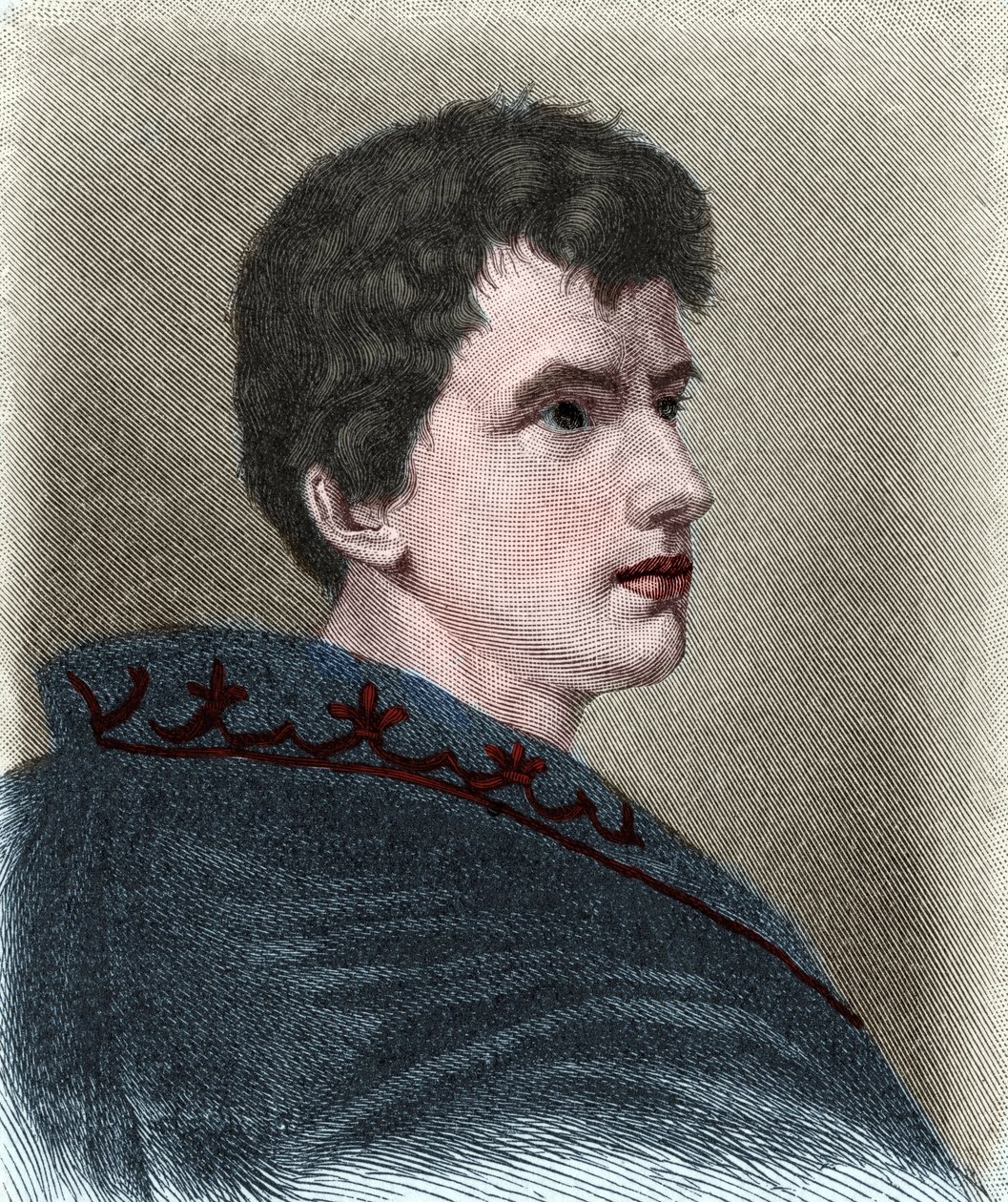 Ludwig Joachim von Arnim dit Achim von Arnim (1781-1831), Alman romancı, köşe yazarı, oyun yazarı ve romantik şairin portresi. by Unknown artist