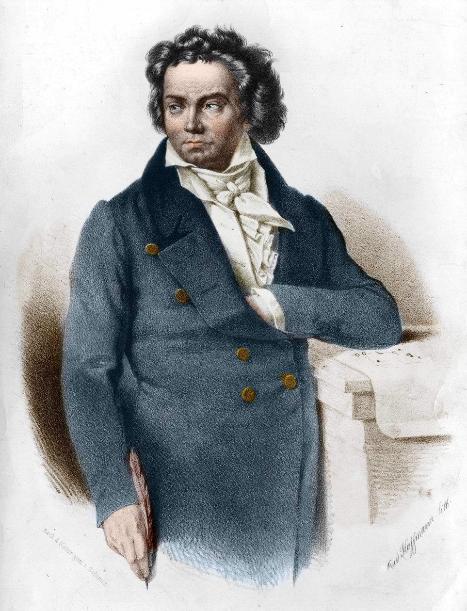 19. yüzyılın gravürü Ludwig van Beethoven