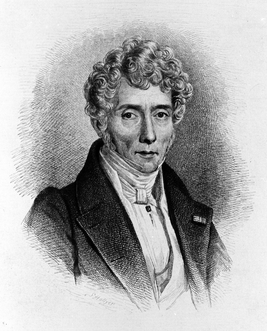 İtalyan besteci Luigi Cherubini'nin (1760-1842) portresi. by Unknown artist