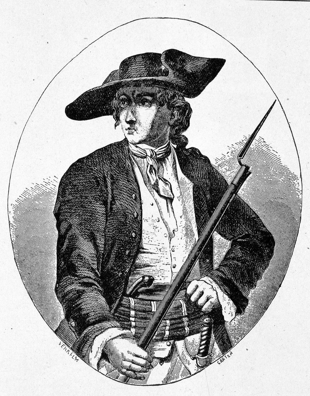 Mandrin portresi - gravür by Unknown artist