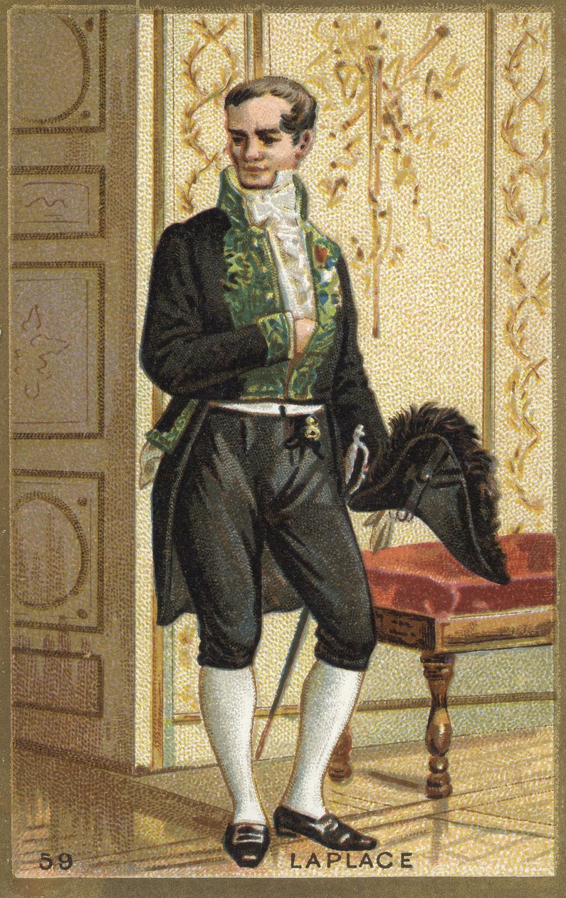 Marquis Pierre Simon de Laplace (1749-1827), Fransız astronom, matematikçi ve fizikçi portresi. 19. yüzyılın kromolitografisi. by Unknown artist