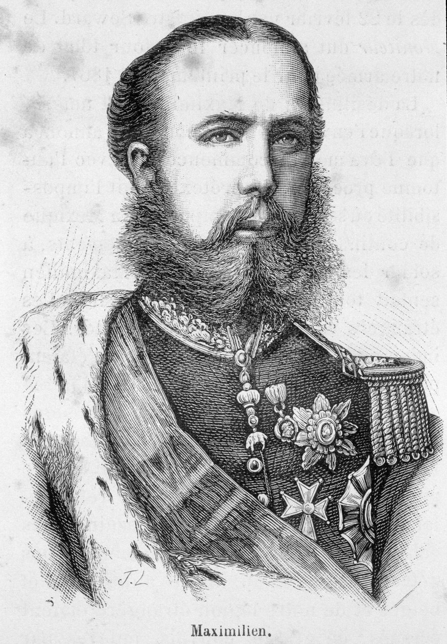 Meksikalı I. Maximilian veya Ferdinand Maximilian Joseph, İmparatorluk Prensi ve Avusturya Arşidükü, Macaristan Kraliyet Prensi ve Boheme (1832-1867) portresi by Unknown artist