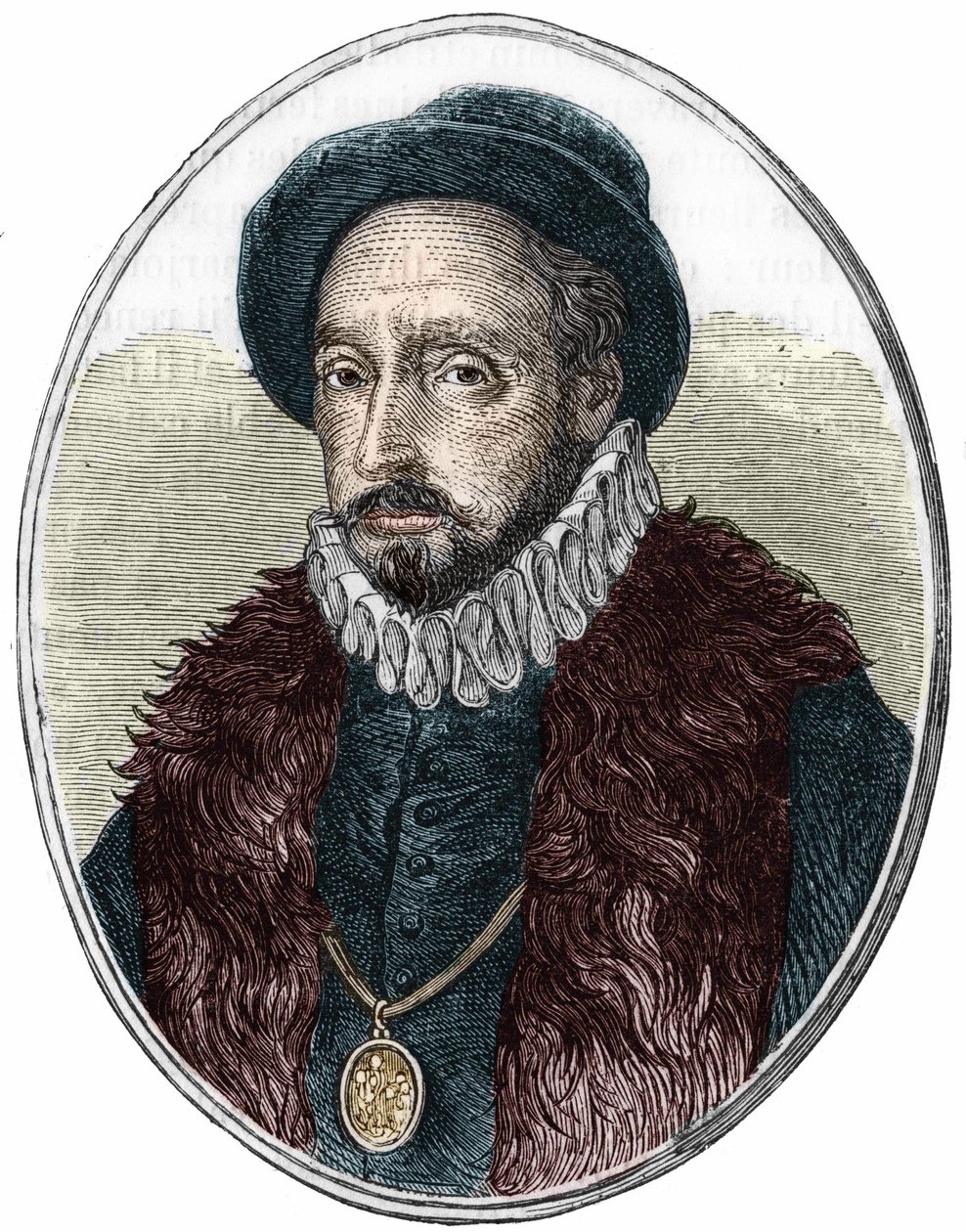 Michel de Montaigne (1533-1592), Fransız yazar. by Unknown artist