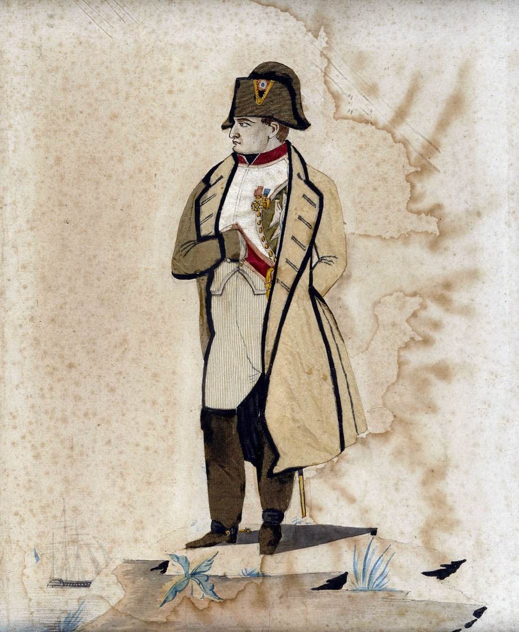 Napolyon Portresi I (karnındaki el) - Kumaşla oyma by Unknown artist