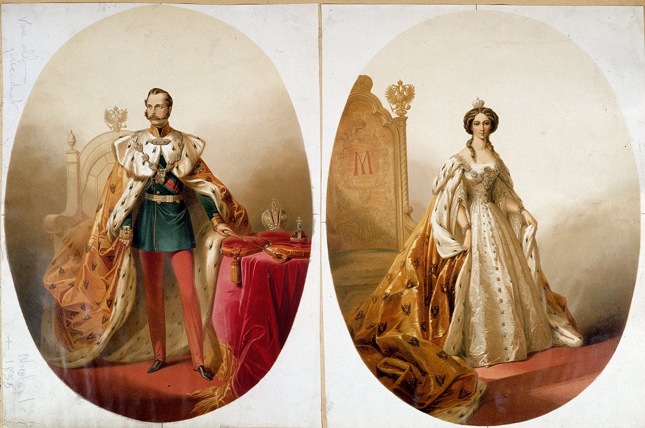 Nicholas I (1796-1855), Rusya İmparatoru ve eşi Alexandra Feodorovna