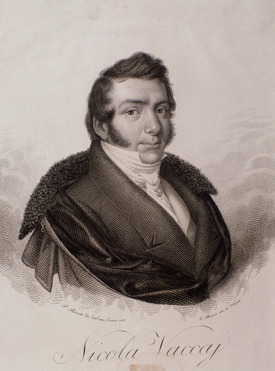 Nicola Vaccai'nin portresi (gravür by Unknown artist