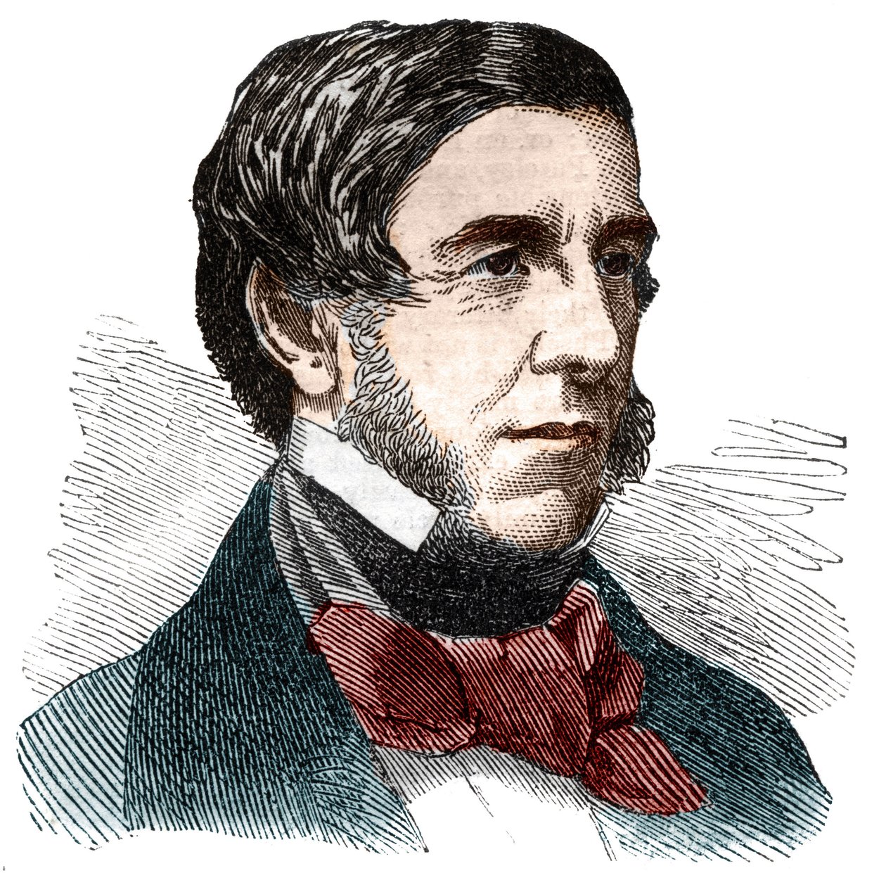 Oliver Wendell Holmes (1809-1894), Amerikalı yazar, doktor, deneme yazarı ve şairin portresi. by Unknown artist