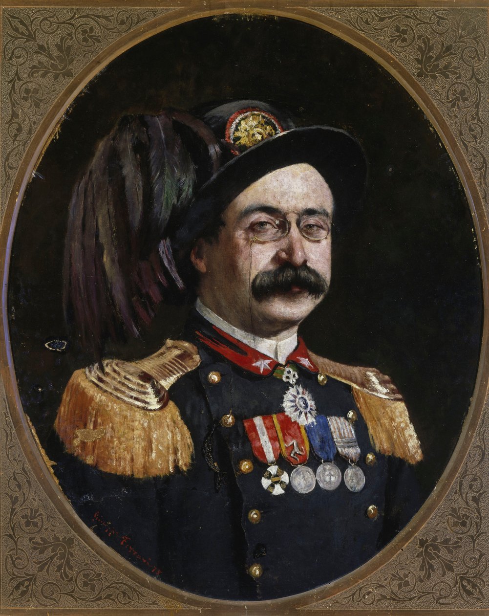Oreste Baratieri#39;nin Portresi (1841-1901) (tuval üzerine yağlıboya) by Unknown artist