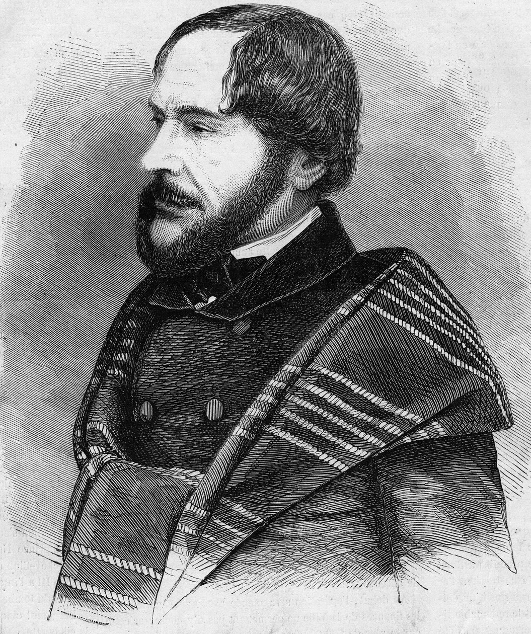 PHILARETE CHASLE (1798-1873) eleştirmeni ve Fransız edebiyatçısının portresi. 1873 gravürü by Unknown artist