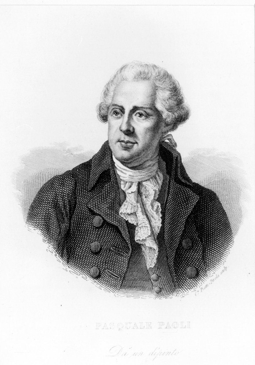 Pasquale veya Pascal Paoli (1725 - 1807), Patriote Corsica'nın portresi. by Unknown artist