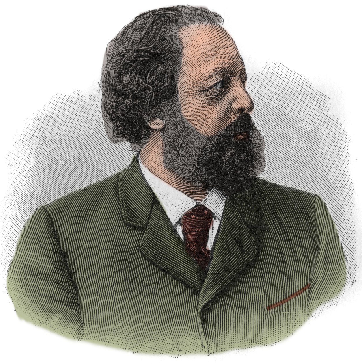 Paul Johann Ludwig von Heyse (1830-1914) Alman yazar portresi. by Unknown artist