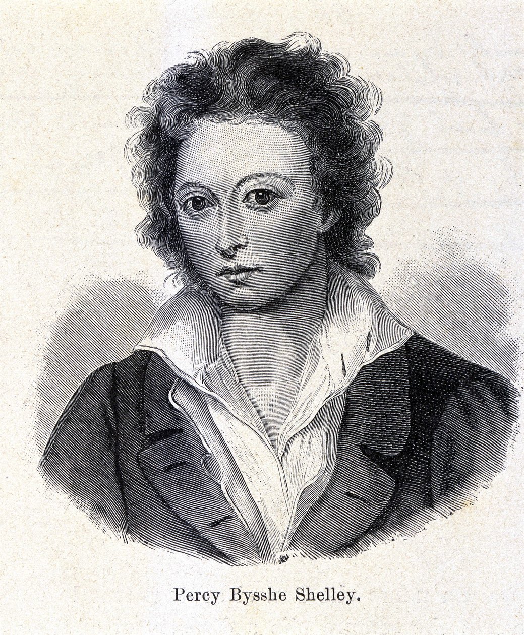 Percy Bysshe Shelley, İngiliz şair (1792-1822) portresi. by Unknown artist