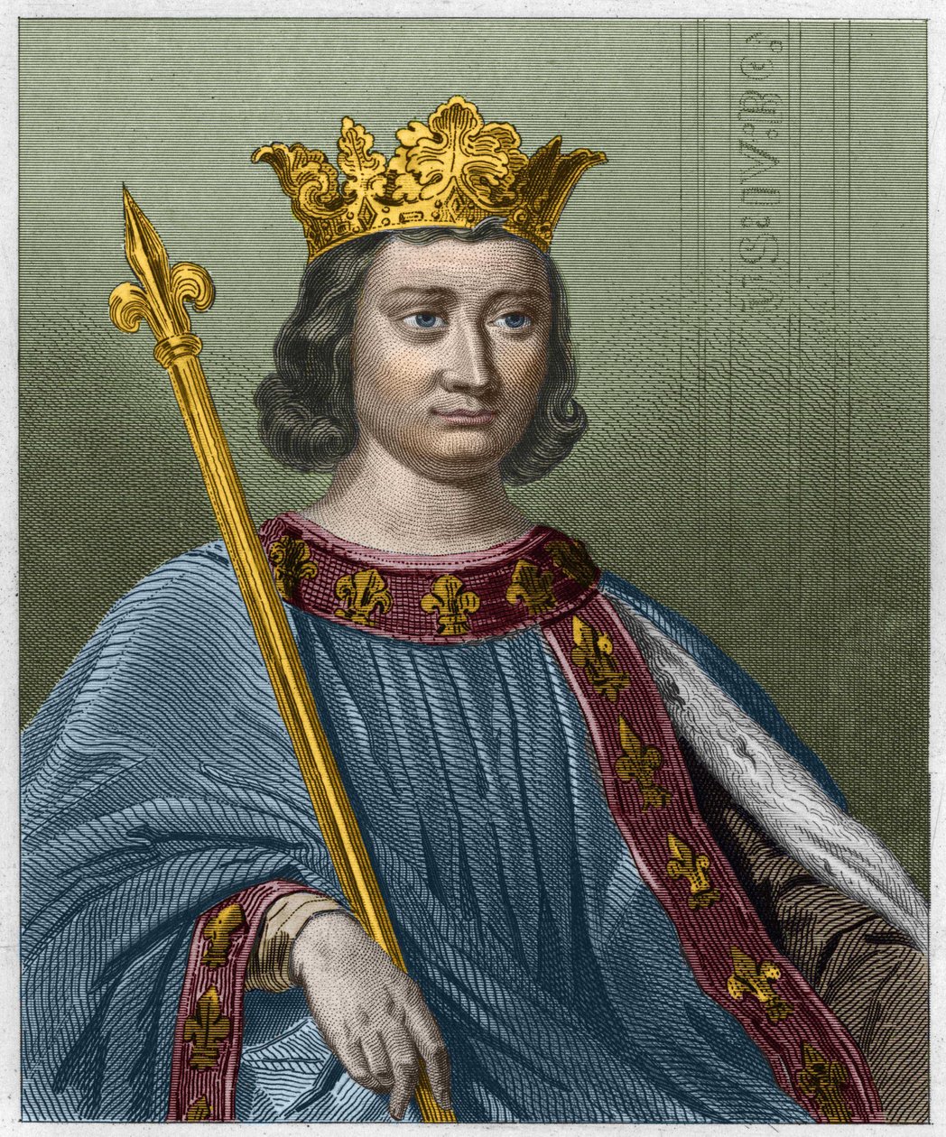 Philip IV dit le bel portresi, Fransa Kralı - Lavallee tarafından “” Histoire des Francais” de, gravür, sd. by Unknown artist