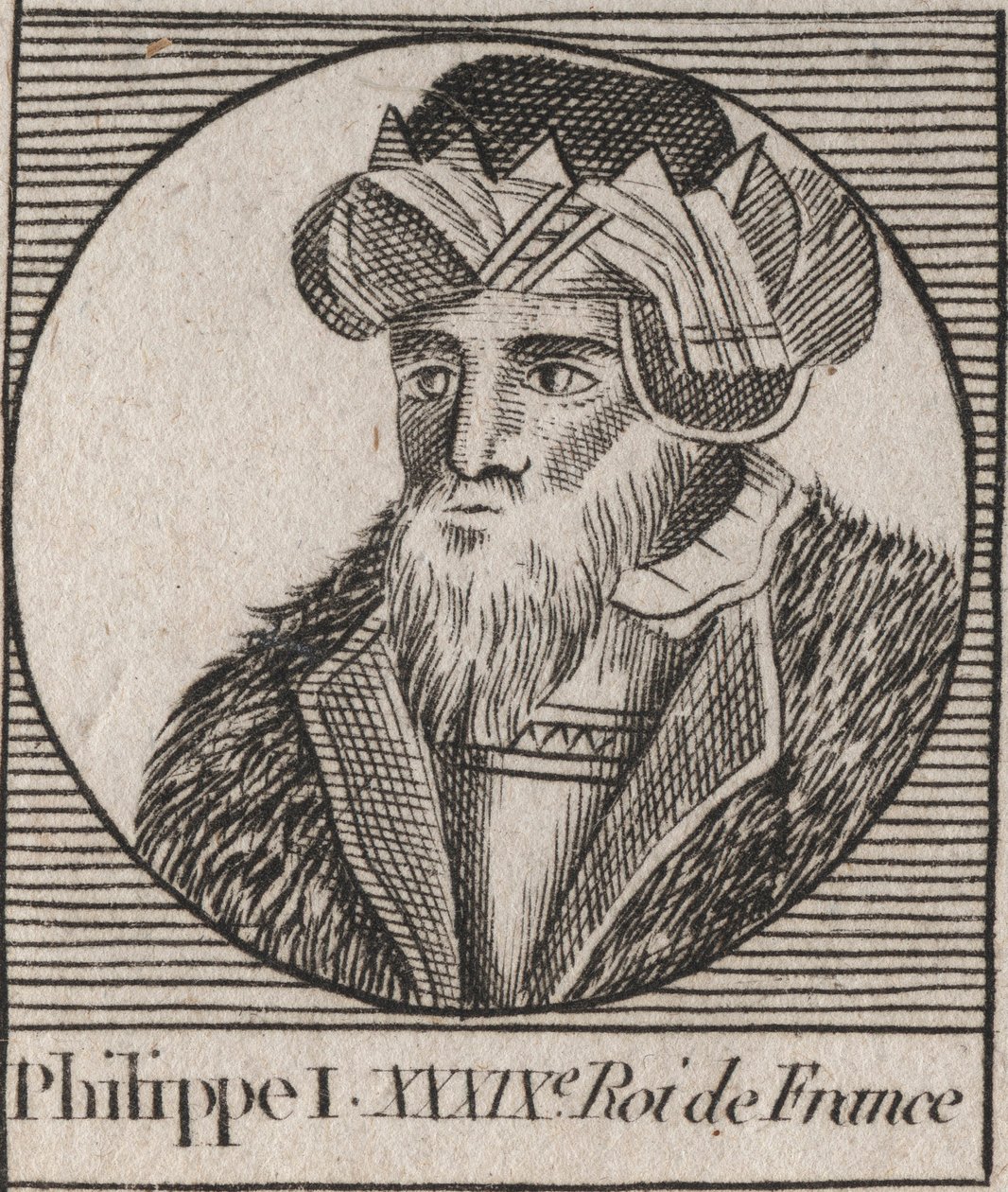 Philip I (1060 - 1108), Fransa Kralı - Philip I (1053-1108) Fransa Kralı - Charles Constant Le Tellier 1821 tarafından “” Instruction sur l’Histoire de France” dan gravür by Unknown artist