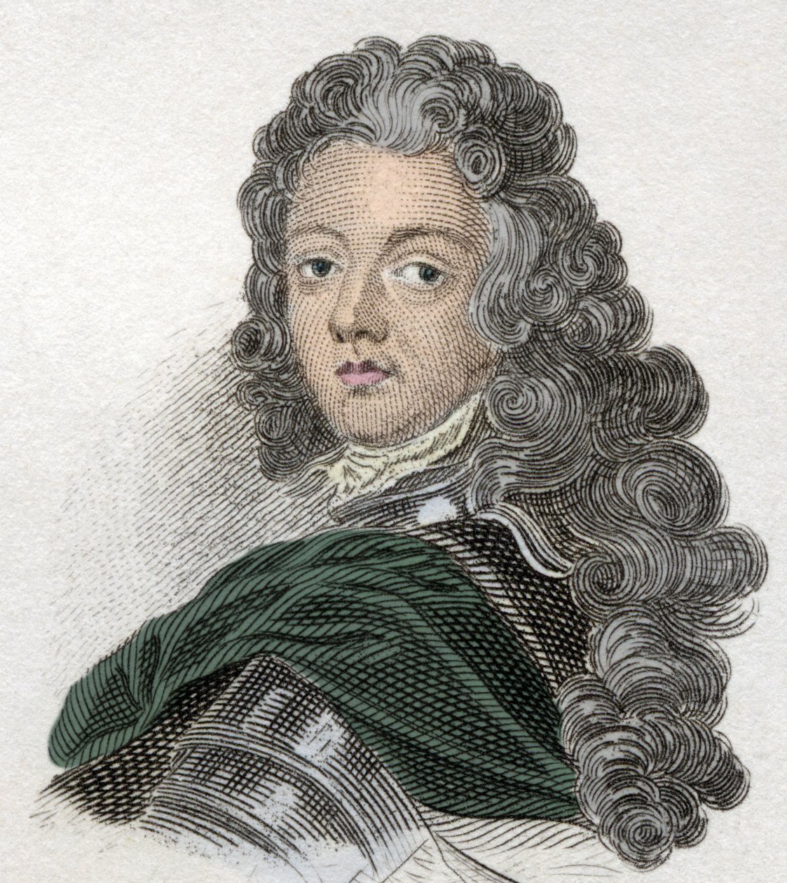 Savoie-Carignan Prensi Eugene portresi (Savoie Carignan, Soissons Kontu (1663-1736), Fransız askeri. 19. yüzyıl gravürü. by Unknown artist