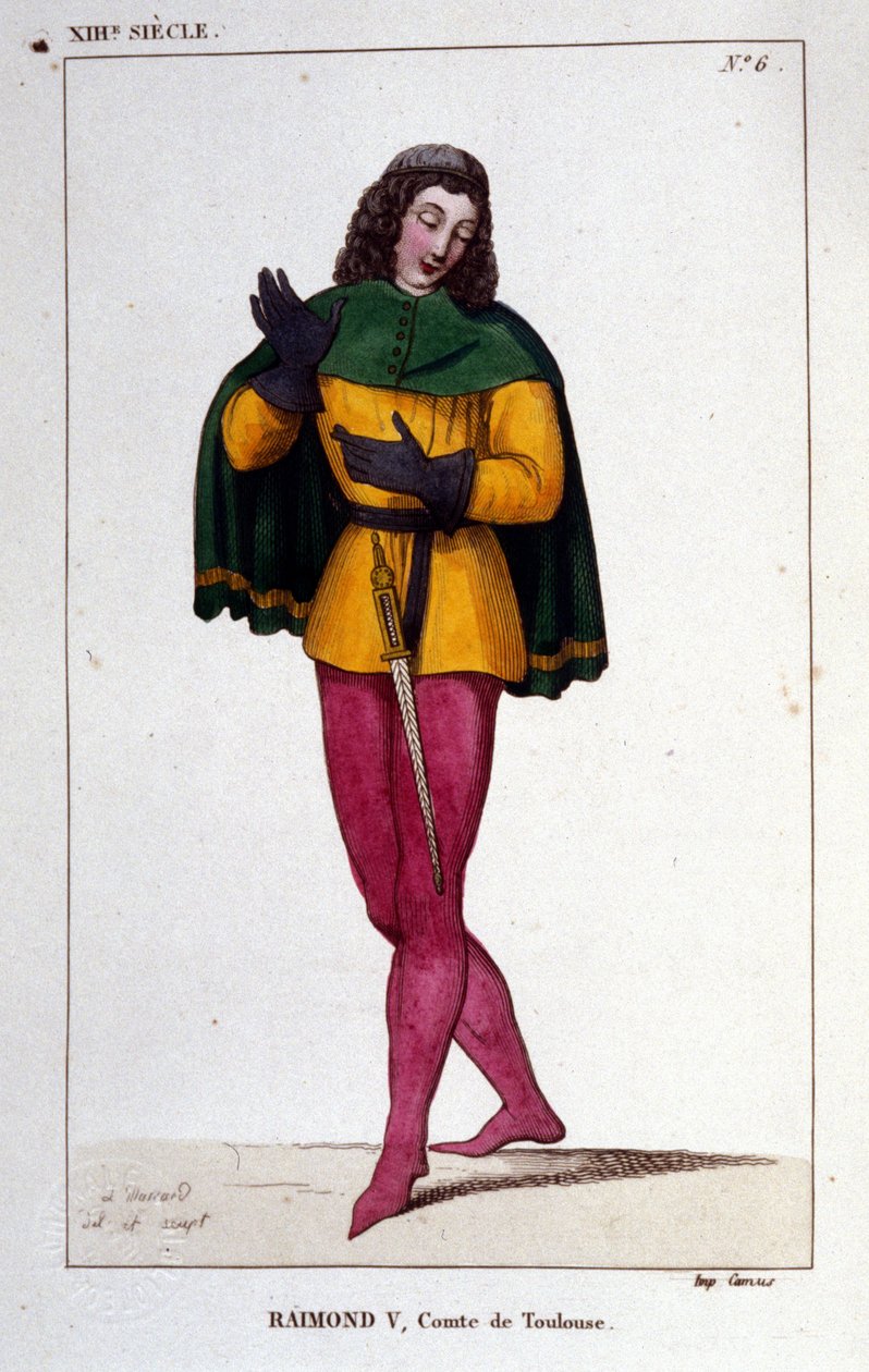 Raymond V, Toulouse Kontu'nun portresi (yaklaşık 1134 - 1194). by Unknown artist