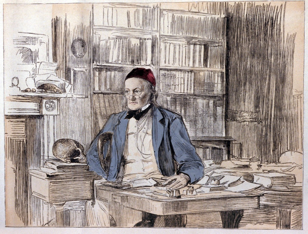 İngiliz doğa bilimci Richard Owen'ın (1810-1890) portresi. by Unknown artist