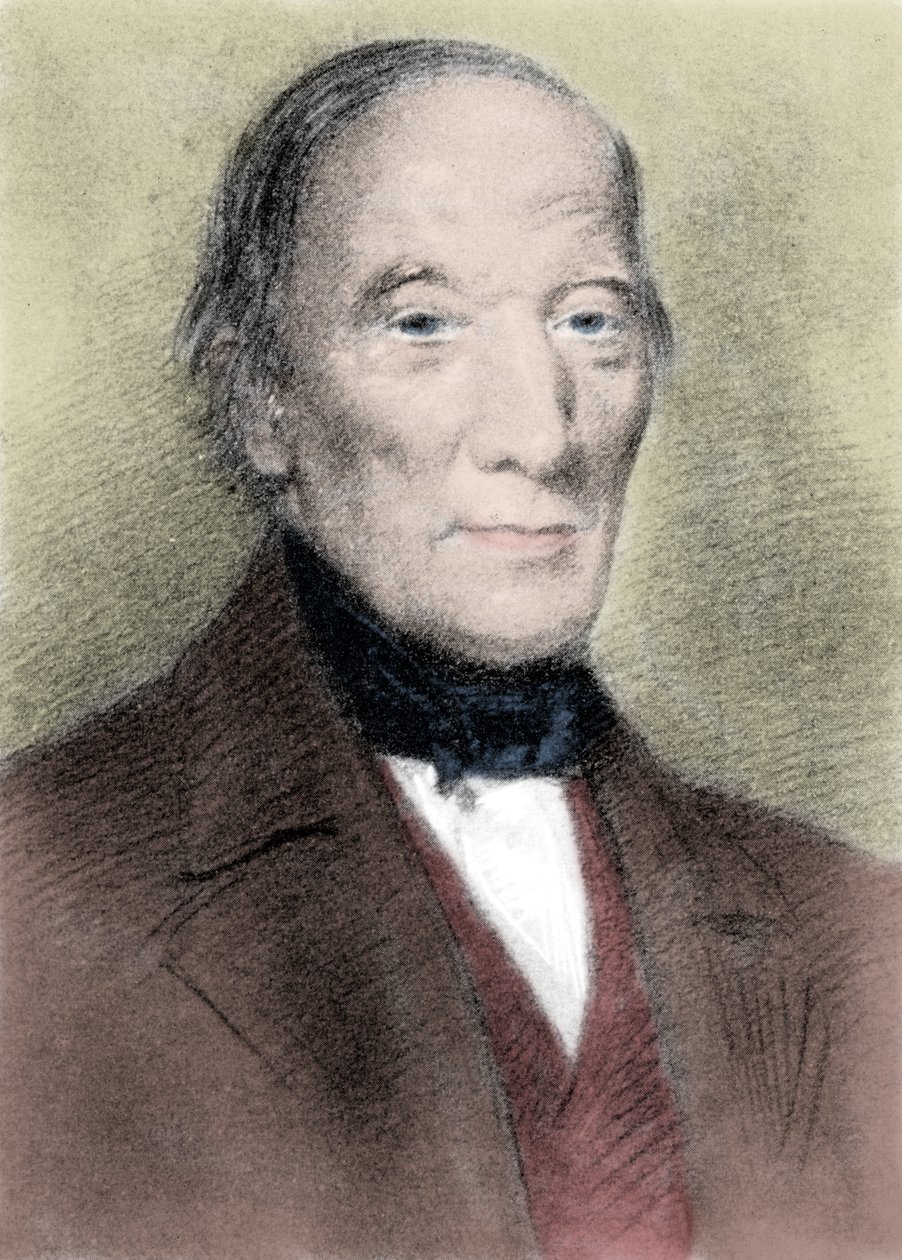 Robert Owen'ın (1771-1858), İngiliz hayırsever ve sosyalist portresi. by Unknown artist