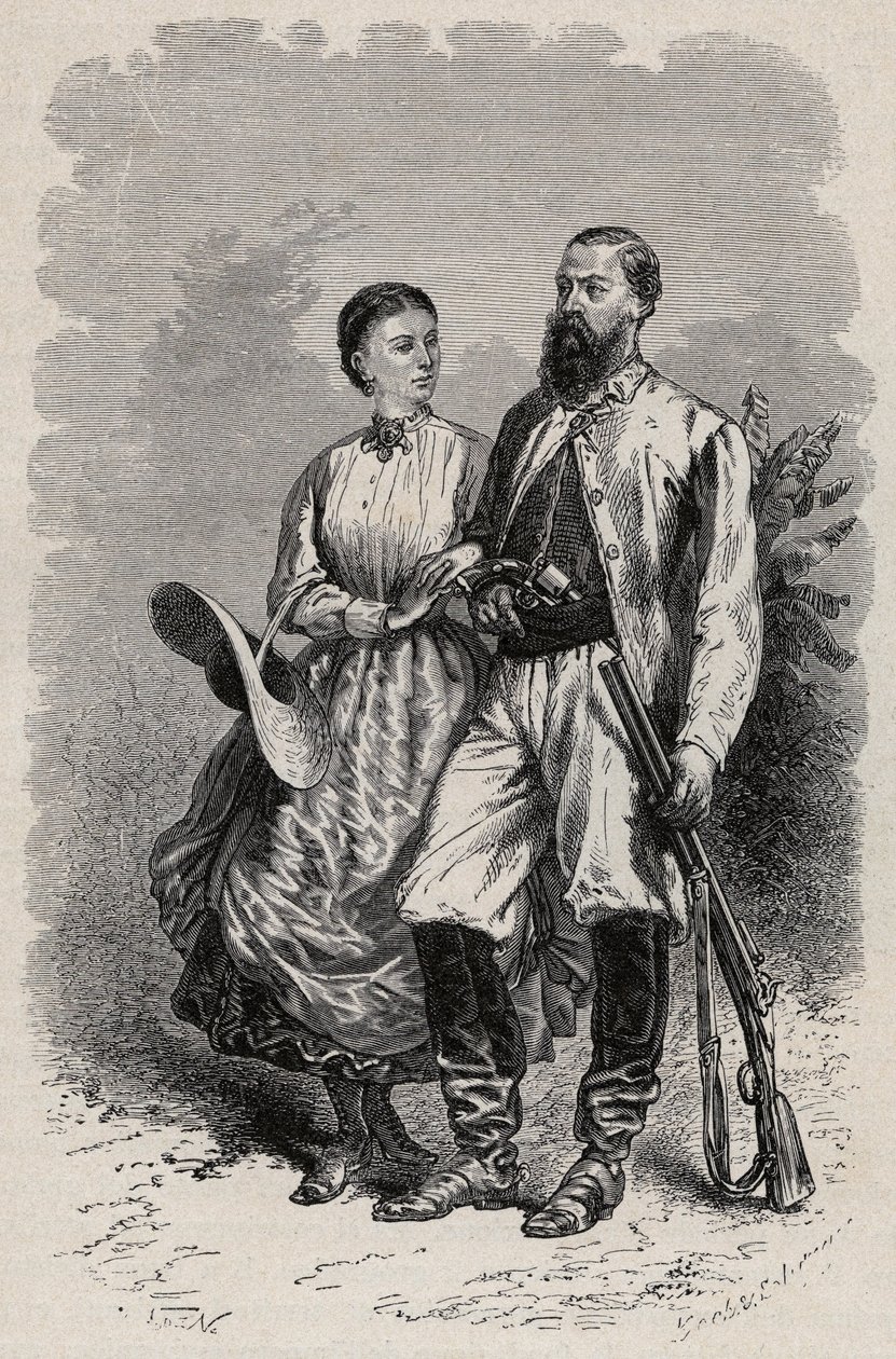 SAMUEL WHITE BAKER (1821-1893) İngiliz kaşif ve Lady Florence Baker