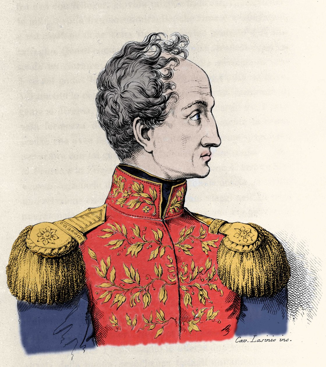Simon Bolivar'ın (1783-1830), General ve Güney Amerikalı devlet adamının portresi. by Unknown artist