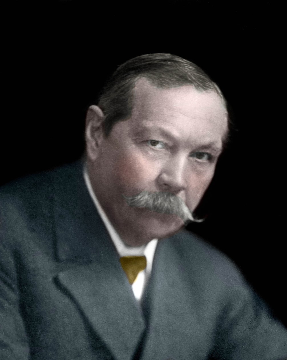 Sir Arthur Conan Doyle (1859-1930), İngiliz romancı portresi. by Unknown artist